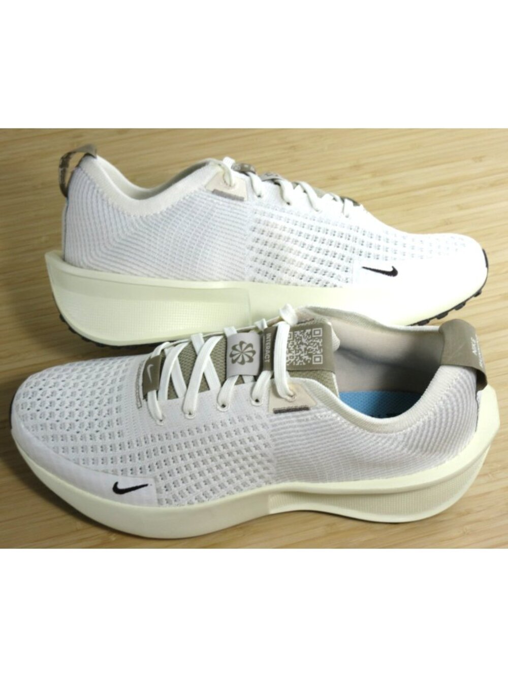 Women's Nike Interact Running Shoes Sail White Baroque Light Bone Sizs NIB - Picture 7 of 7